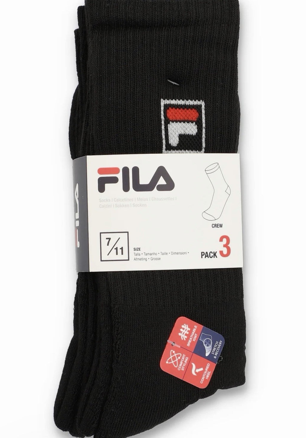 Fila Vintage Bjorn Borg Wimbledon (pack of 3 pairs) of Black tennis socks