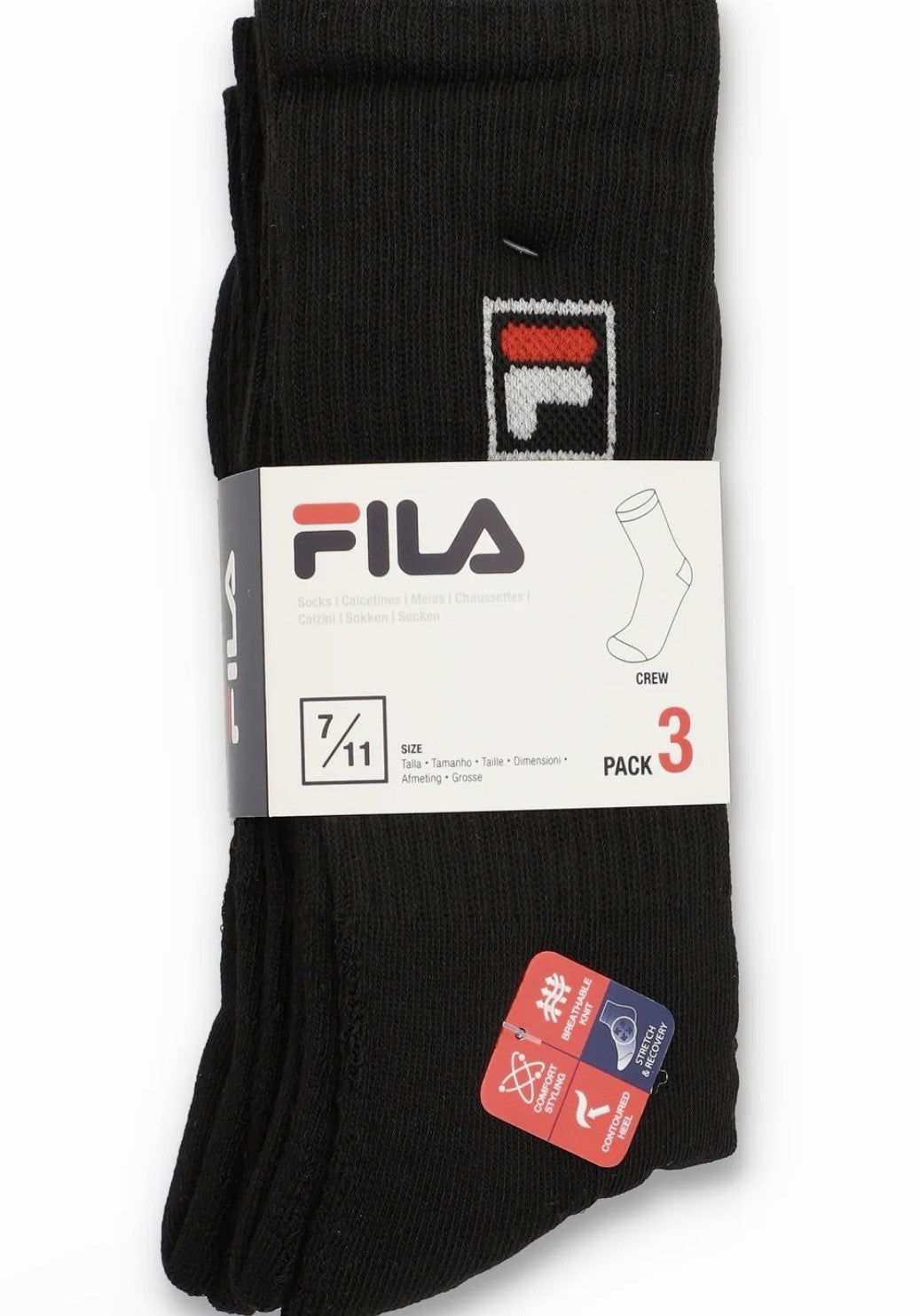 Fila Vintage Bjorn Borg Wimbledon (pack of 3 pairs) of Black tennis socks