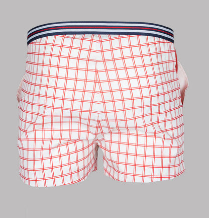 Fila Vintage Borg (Brookes)Tennis Shorts-Off White/Red- EXCLUSIVE 2025!