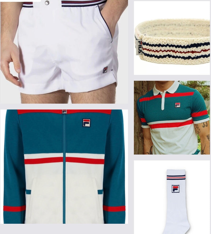 Fila Tokyo 1983 Borg- Tennis Track Top, Polo, Shorts, Socks, Headband