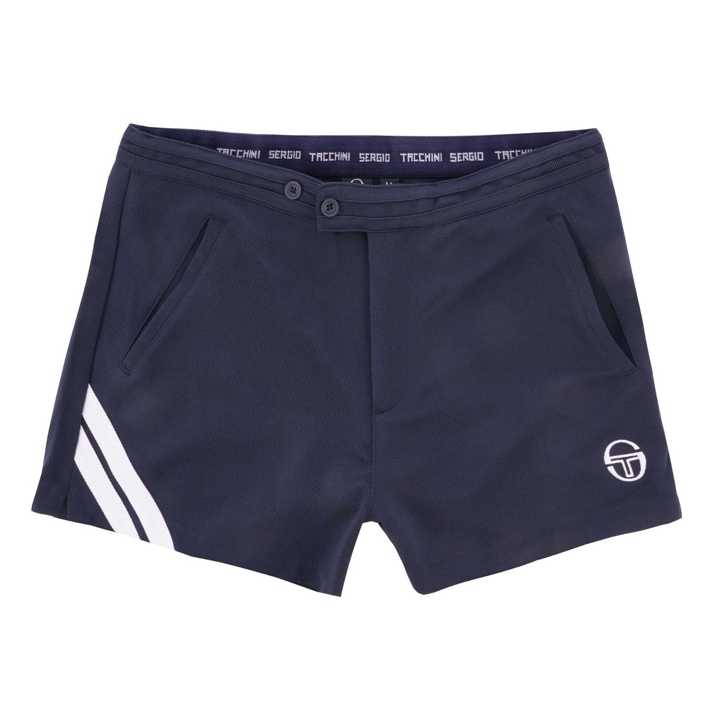 Sergio Tacchini Time Blue McEnroe Tennis Retro Shorts-Sizes: Small thru 4XL