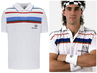 Sergio Tacchini Pat Cash Wimbledon Denver Tennis Polo Shirt -Ltd Edition RRP £50