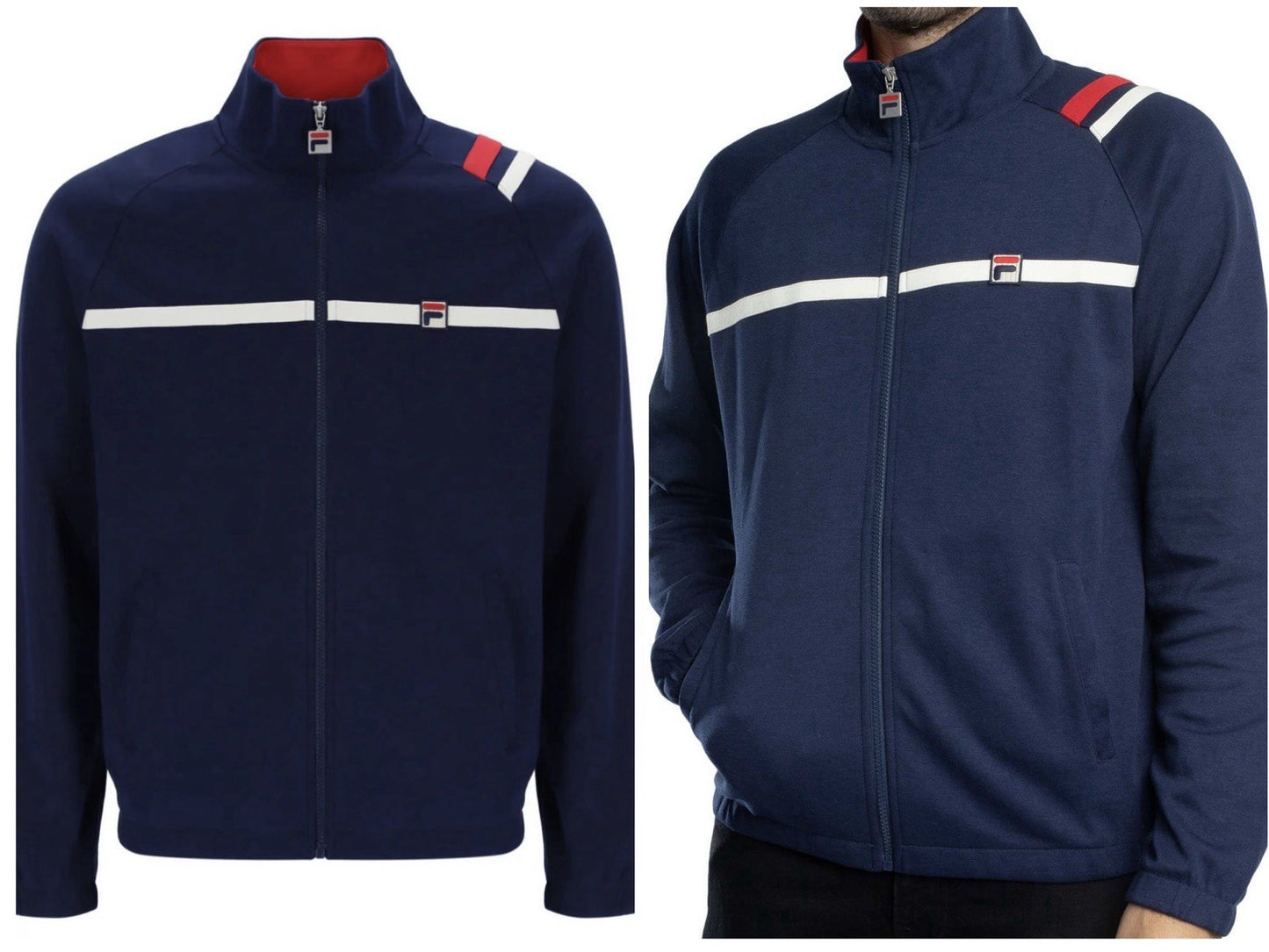 Fila Vintage Borg Wimbledon Settanta MKII Tennis Track Top (Blue) RRP £75