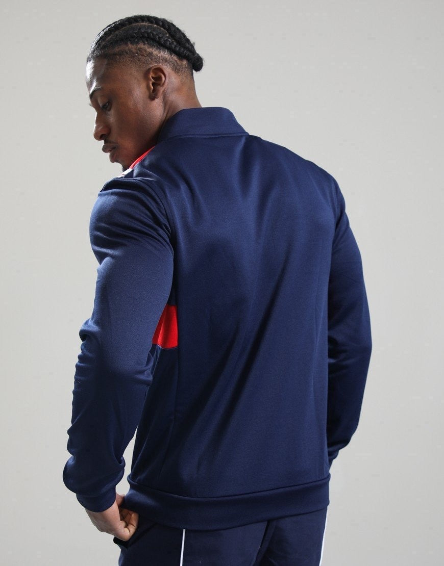 Sergio Tacchini Reno Gerulaitis Navy Blue/Red Bomber Tennis Track Top