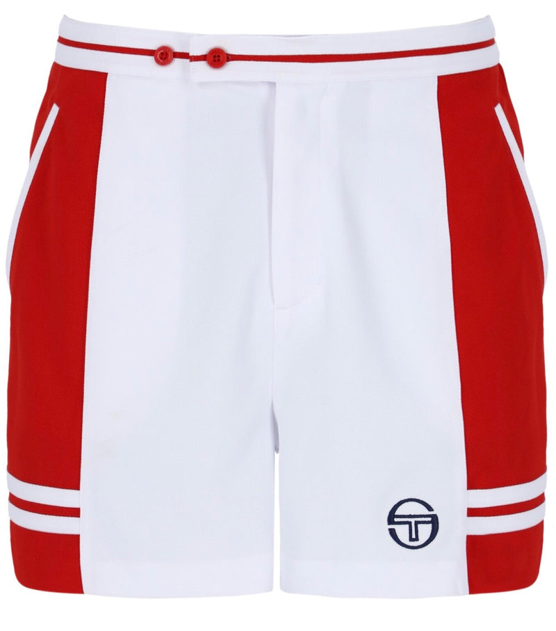 Sergio Tacchini SuperMk2 Shorts White/Red Tennis Shorts
