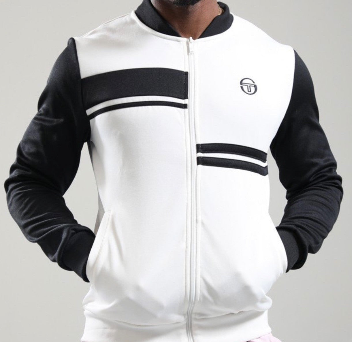 Sergio Tacchinii Dallarindo McEnroe -White/Black - Tennis Track Top RRP £80