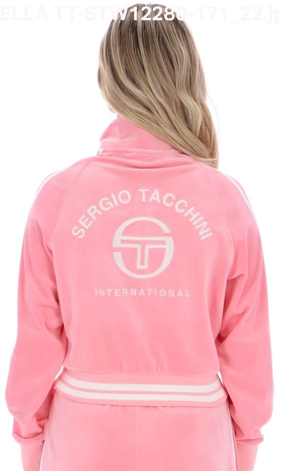 Sergio Tacchini Carmella Women’s Luxurious Pink Vekour Track Top