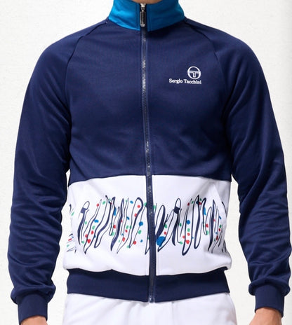Sergio Tacchini Filzi Pat Cash Blue Tennis Track Top RRP £80