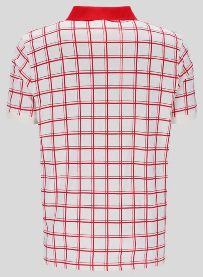 Fila Vintage Borg (Bobby) Retro Tennis Polo Shirt- Off White/Red-Arsenal 2025!