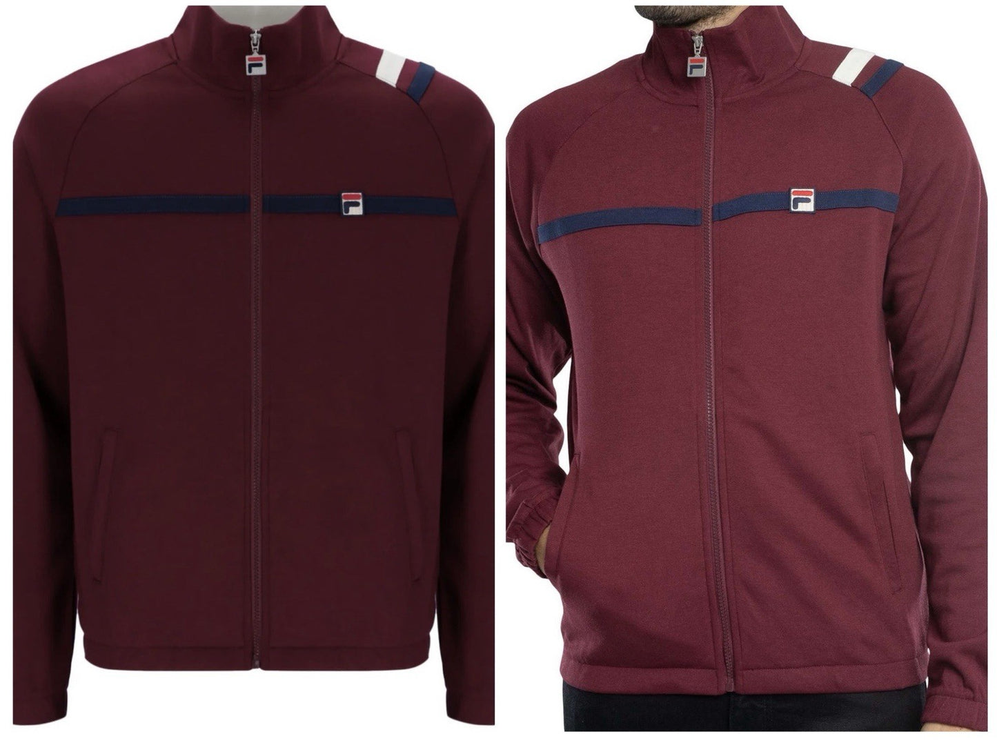 Fila Vintage Borg Wimbledon Settanta MKII Tennis Track Top (Burgundy) RRP £75