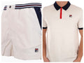 Fila Panatta 2 Polo Shirt & Hightide Tennis Shorts - Gardenia(Off White) RRP £95