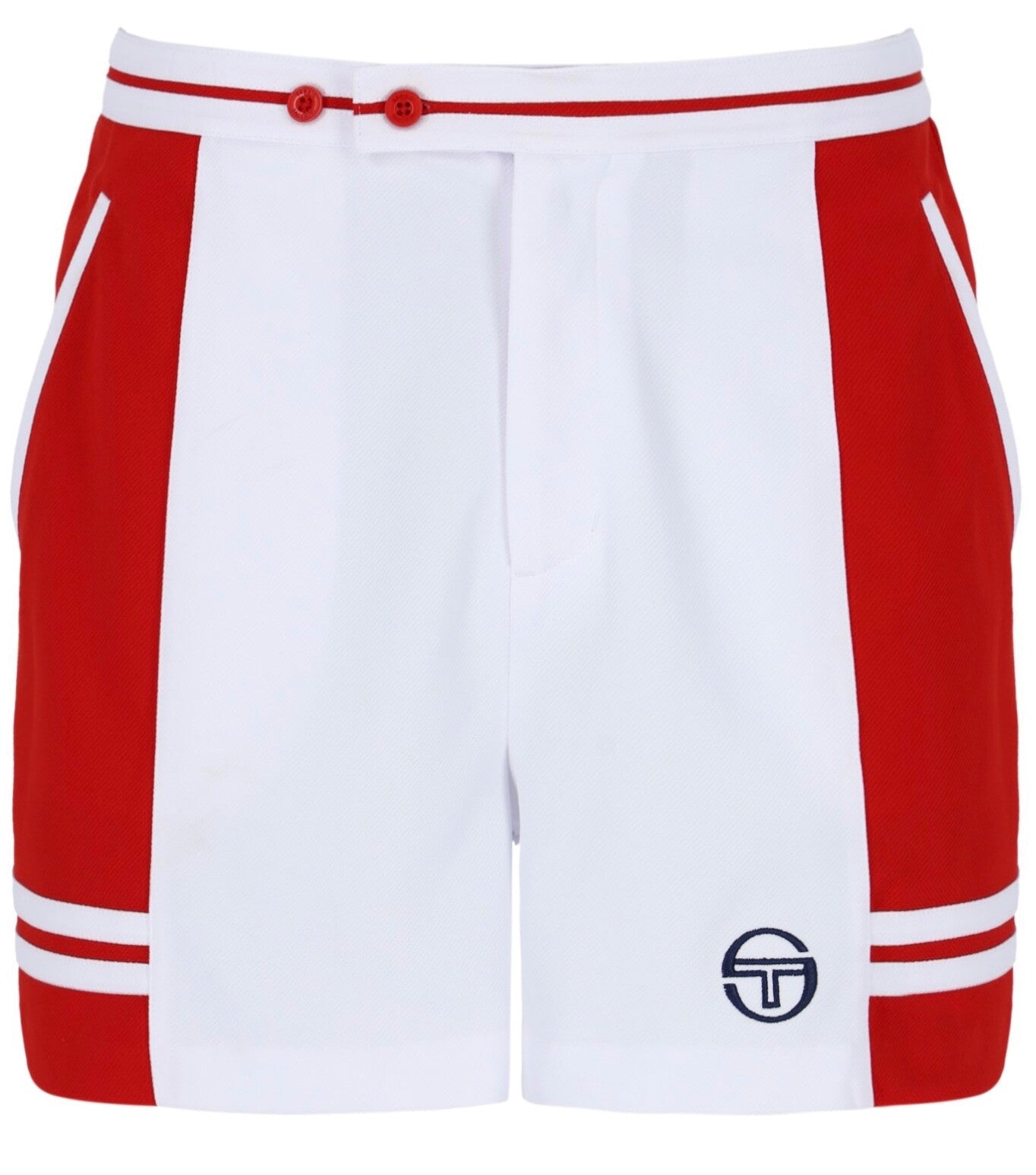 Sergio Tacchini SuperMk2 Shorts White/Red Tennis Shorts