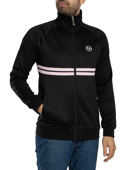 Sergio Tacchini Dallas - Mcenroe Black/Lilac -  Track Top RRP £80