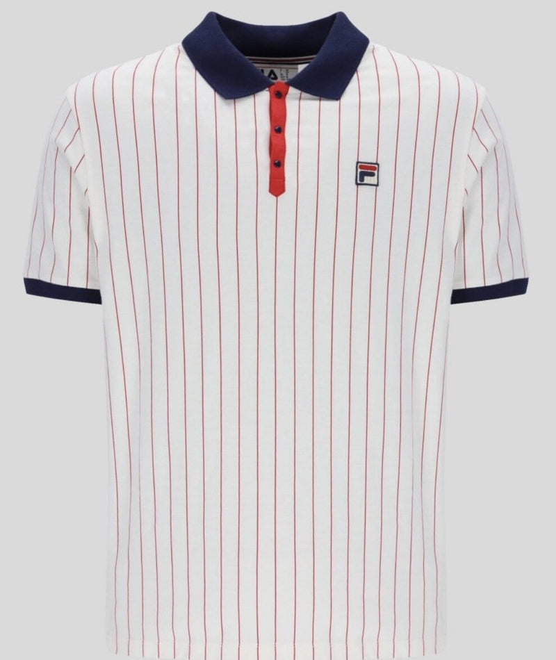 Fila Bjorn Borg BB1 Polo Tennis Shirt - 100% Cotton - Off White - Wimbledon