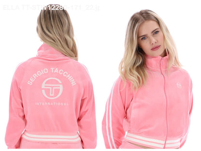 Sergio Tacchini Carmella Women’s Luxurious Pink Vekour Track Top