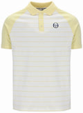 Sergio Tacchini Sandro White/Yellow Tennis Polo Shirt - Gene Mayer