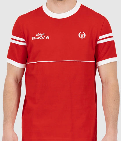 Sergio Tacchini Orion Davis Tennis T-Shirt - Ltd Edition - McEnroe - Red