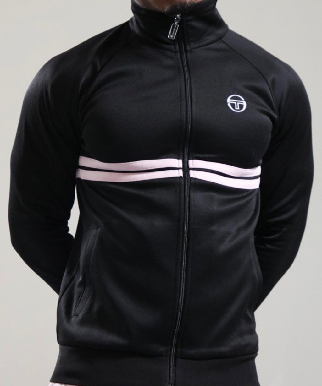 Sergio Tacchini Dallas - Mcenroe Black/Lilac -  Track Top RRP £80