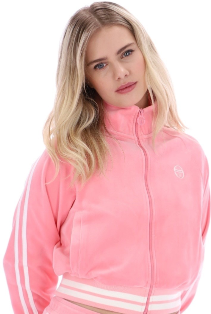Sergio Tacchini Carmella Women’s Luxurious Pink Vekour Track Top