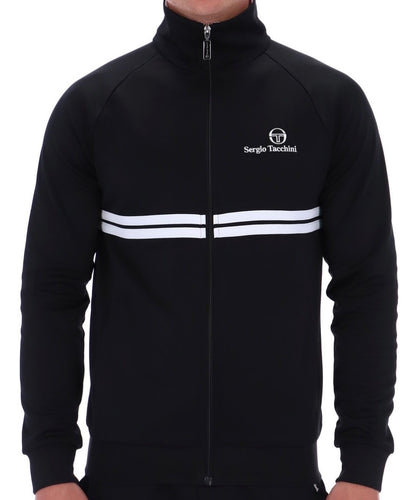 Sergio Tacchini Dallas Mcenroe Black/White - Track Top RRP £80