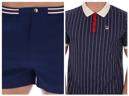 Fila Borg BB1 Navy Tennis Polo Shirt & Navy Hightide Tennis Shorts RRP £90
