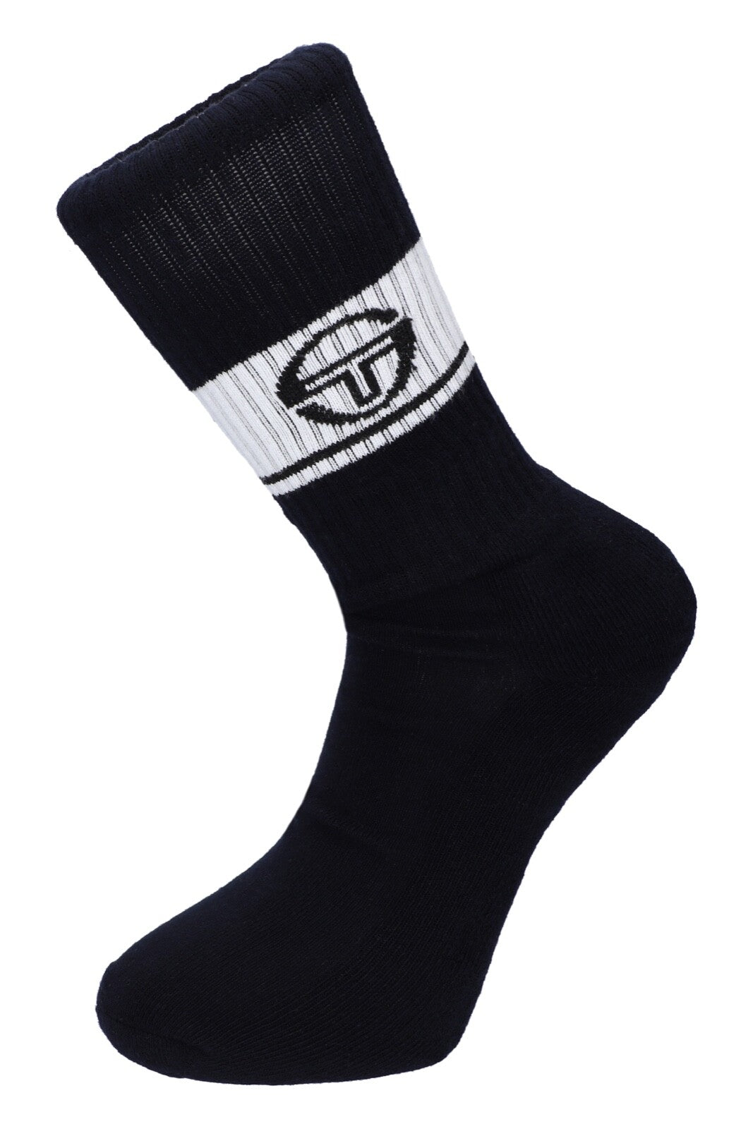 Sergio Tacchini/John McEnroe-2 x Pairs of Tennis Socks-White/Navy or Navy/White.