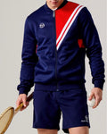 Sergio Tacchini Reno Gerulaitis Navy Blue/Red Bomber Tennis Track Top