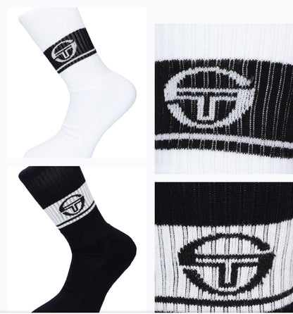 Sergio Tacchini/John McEnroe- 3 x Pairs of Tennis Socks-White/Navy or Navy/White