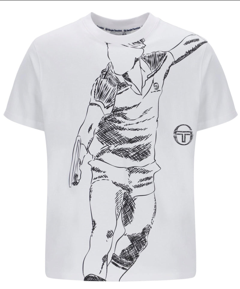 Sergio Tacchini Faro White T-Shirt - Ltd Edition - Relaxed Fit