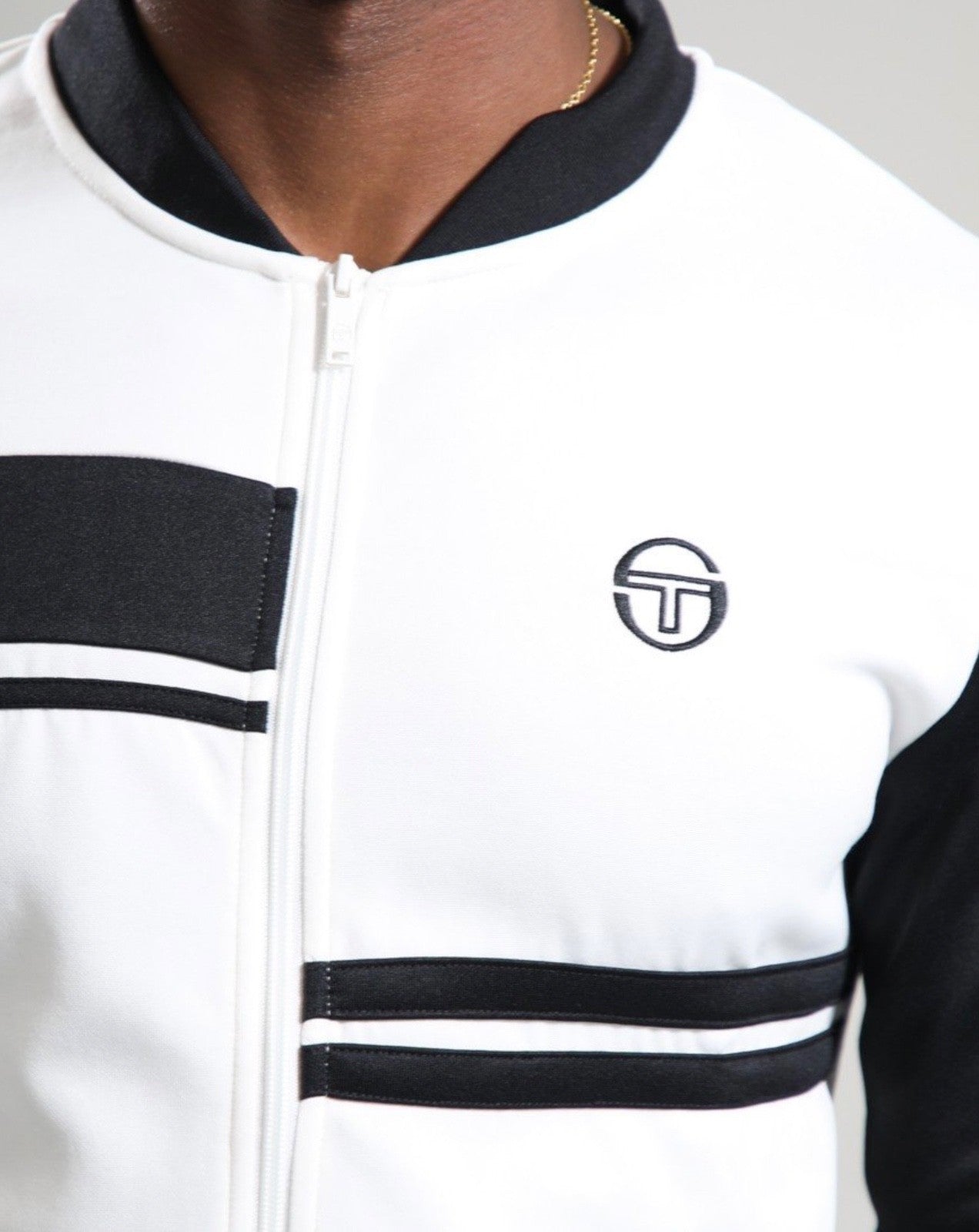 Sergio Tacchinii Dallarindo McEnroe -White/Black - Tennis Track Top RRP £80