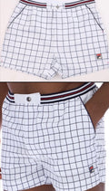 Fila Borg Hightide Retro Borg Wimbledon White Check Tennis Shorts (Casuals)