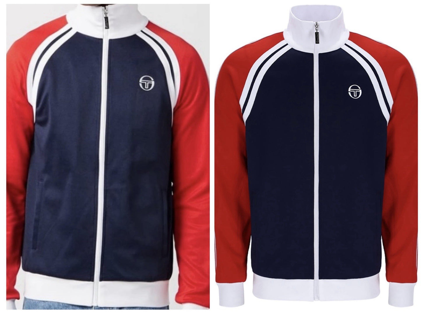 Sergio Tacchini New Ghibli McEnroe Blue/Red - Tennis Track Top RRP £80