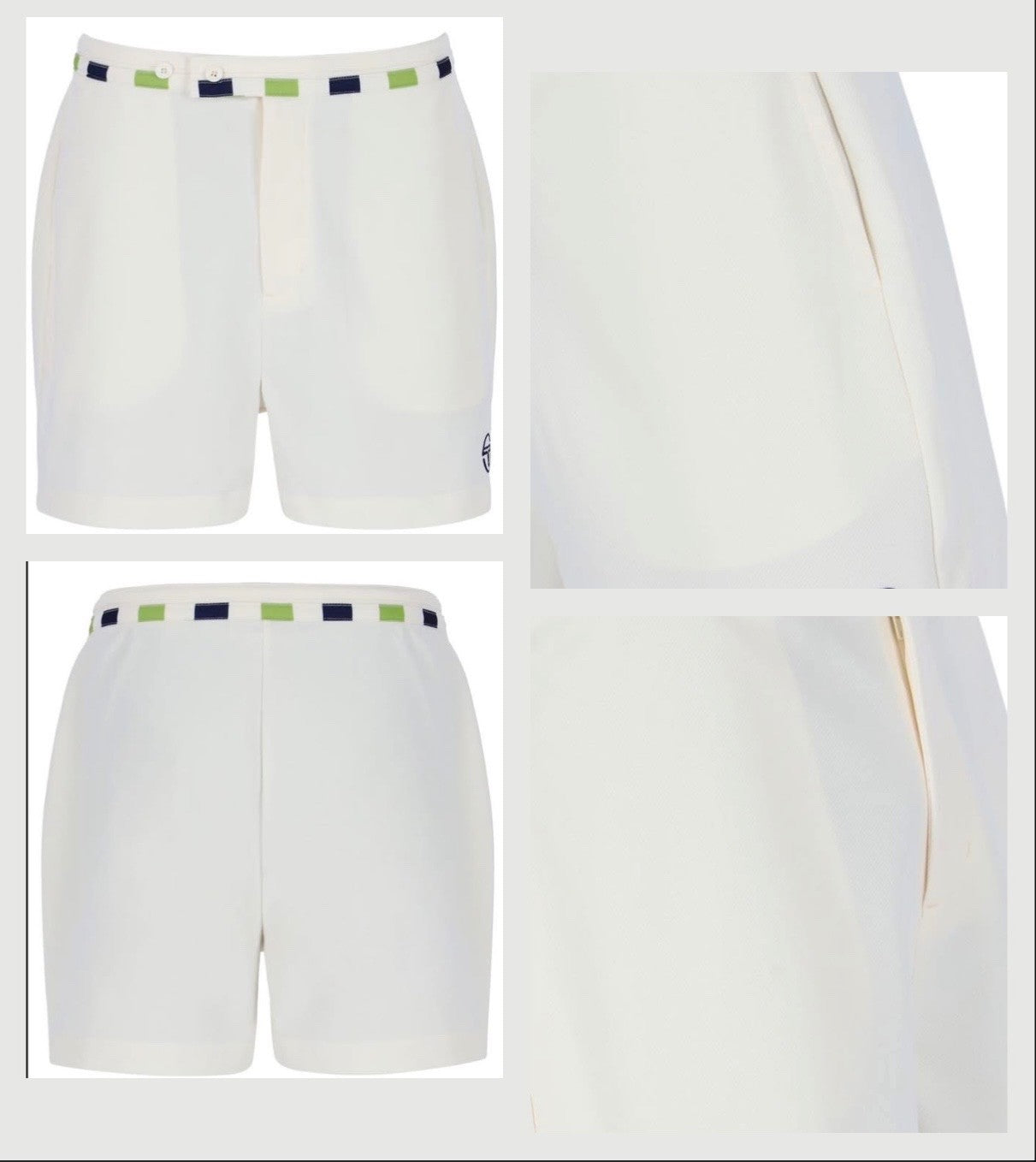 Sergio Tacchini John McEnroe Cielo (Blow) Off-White Tennis Shorts - Ltd Edition!