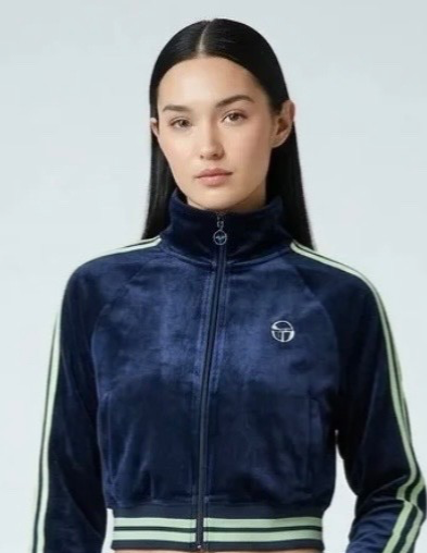 Sergio Tacchini Carmella Women’s Velour Blue Track Jacket Summer 2026