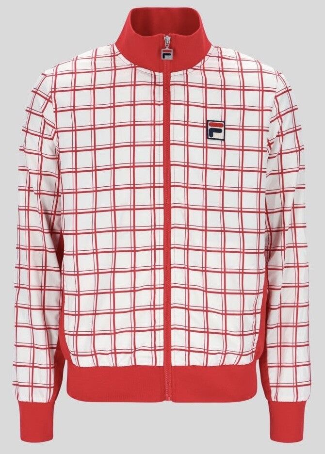 Fila Vintage Borg (Morgan) Tennis Track Top in Off white/red - EXCLUSIVE