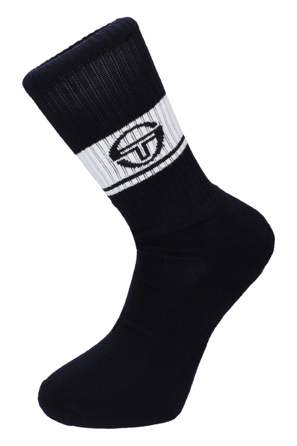 Sergio Tacchini/John McEnroe-2 x Pairs of Tennis Socks-White/Navy or Navy/White.