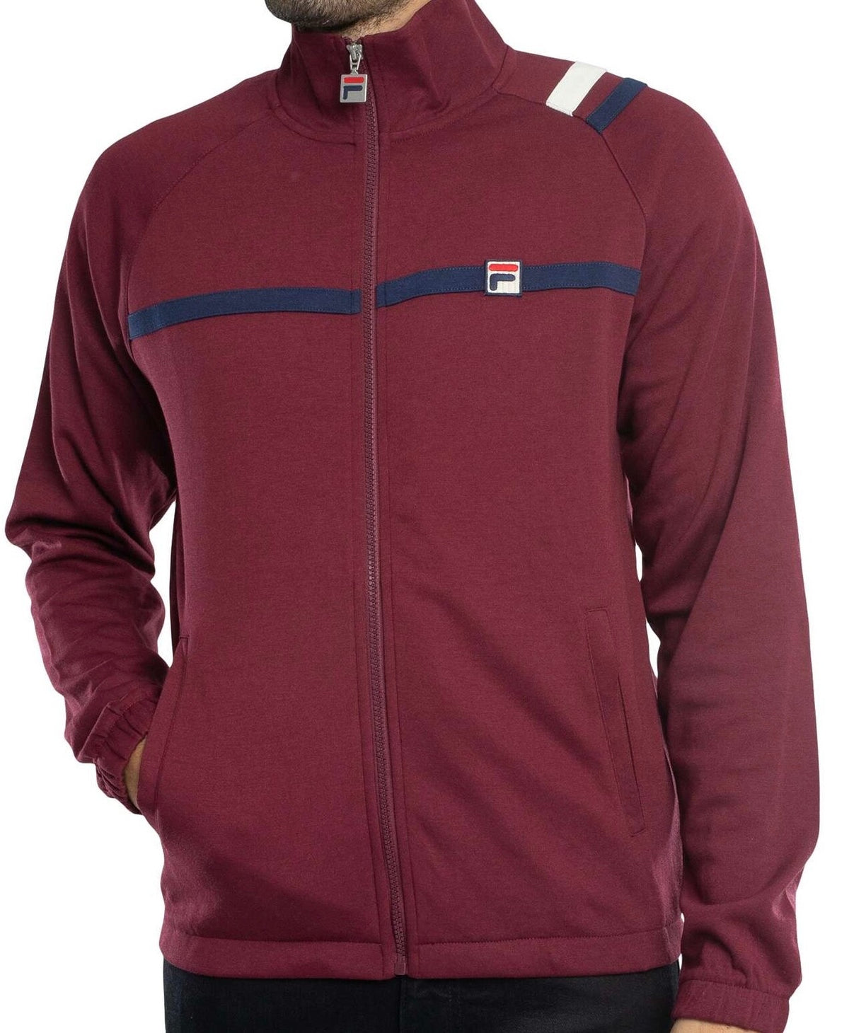 Fila Vintage Borg Wimbledon Settanta MKII Tennis Track Top (Burgundy) RRP £75