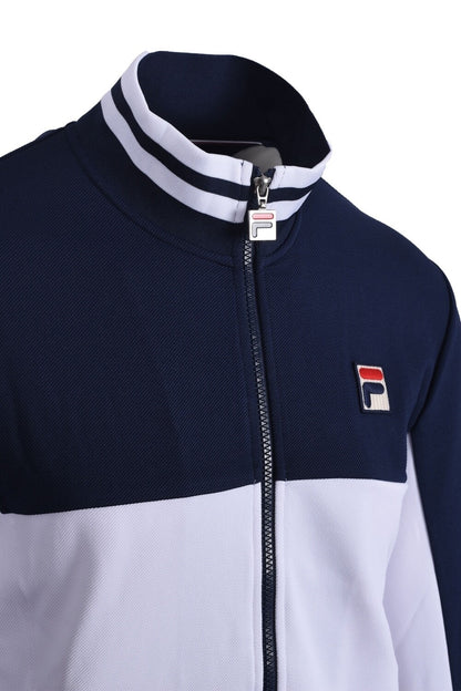 Fila Vinatge Borg Tiebreaker Tennis Track Top (White/Blue) RRP £75