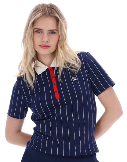 Fila Vintage BAI Women’s Navy Tennis Polo Shirt - Ltd Edition