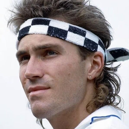 Sergio Tacchini Pat Cash Wimbledon Tennis Polo Shirt & Headband RRP £70