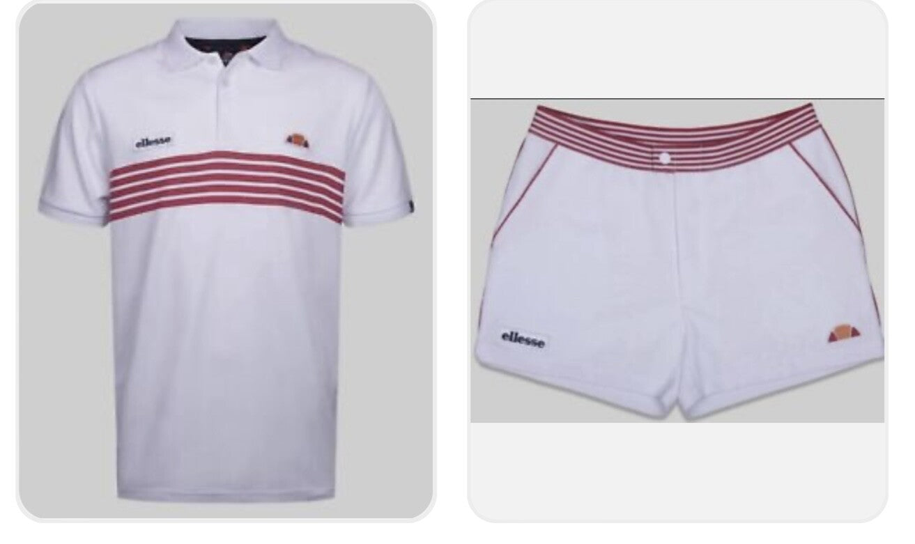 Ellesse Kriek Wimbledon Tennis Outfit (Polo Shirt & Shorts) RRP £100 Half Price!