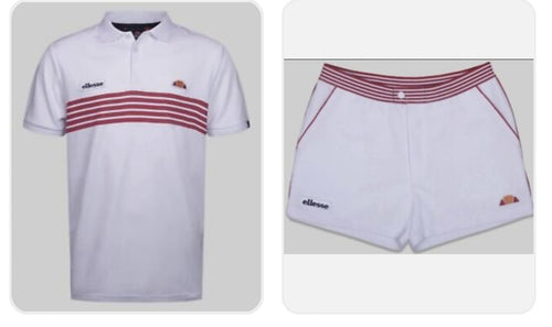 Ellesse Kriek Wimbledon Tennis Outfit (Polo Shirt & Shorts) RRP £100 Half Price!