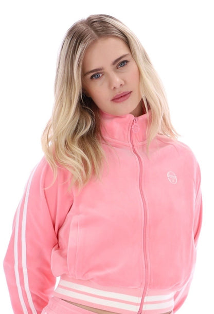 Sergio Tacchini Carmella Women’s Luxurious Pink Vekour Track Top