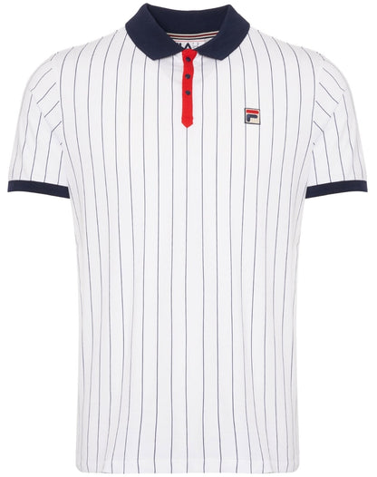 Fila Bjorn Borg BB1 Polo - Iconic Tennis Shirt - 100% Cotton - White