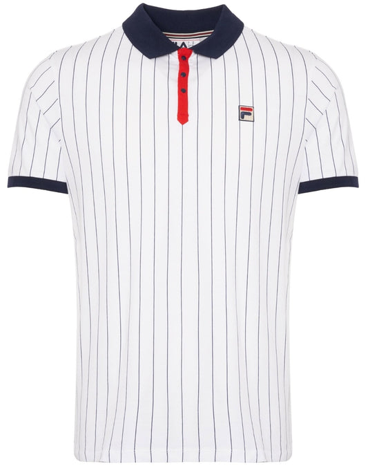 Fila Bjorn Borg BB1 Polo - Iconic Tennis Shirt - 100% Cotton - White
