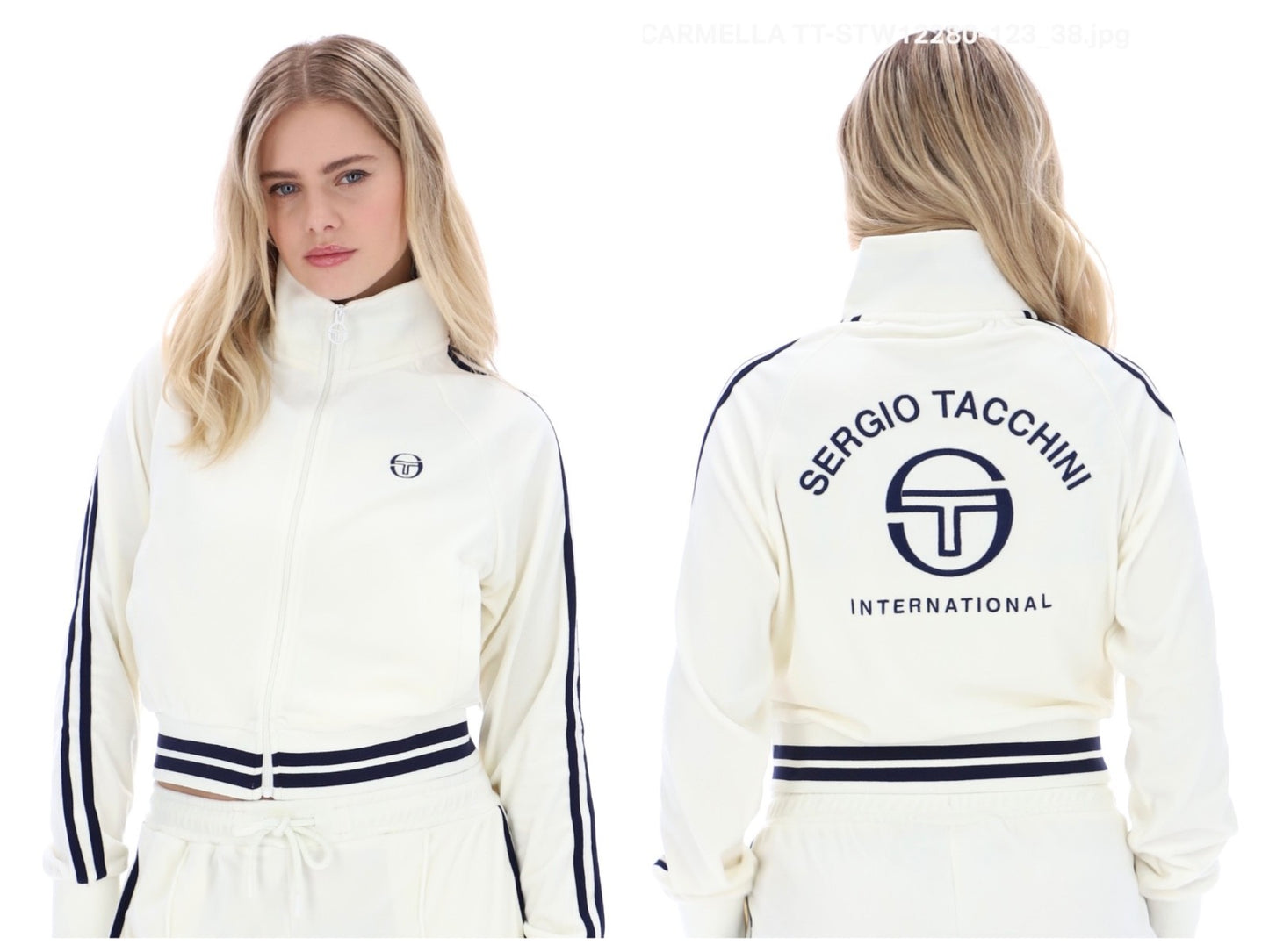Sergio Tacchini Carmella Women’s Velour Gardenia/Blue Track Jacket Summer 2026