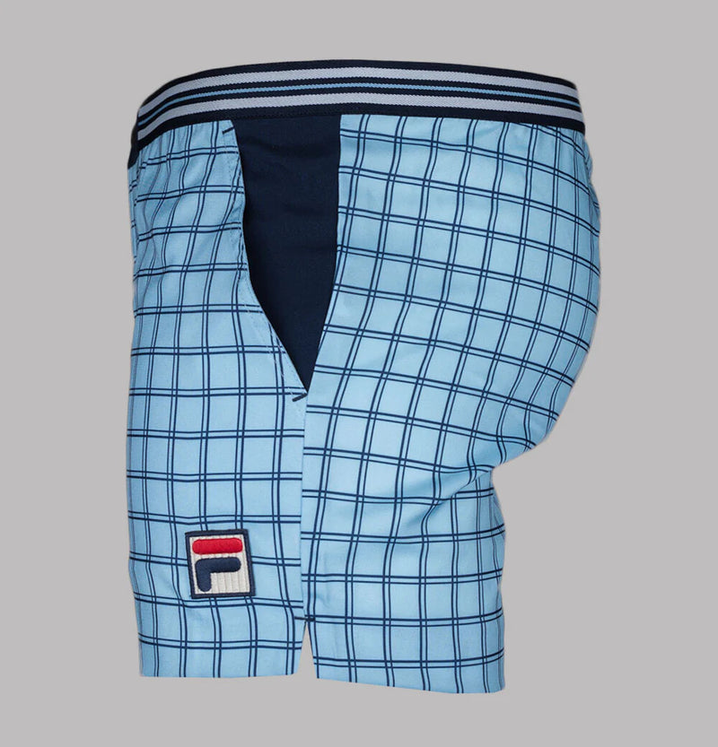 Fila Vintage Borg (Brookes) Retro Tennis Shorts - Blue - EXCLUSIVE