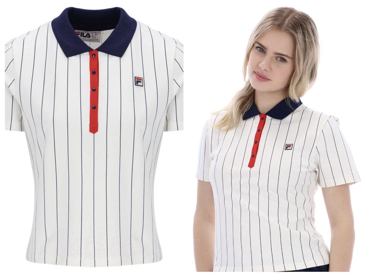 Fila Vintage BAI Women’s Off White Tennis Polo Shirt - Ltd Edition