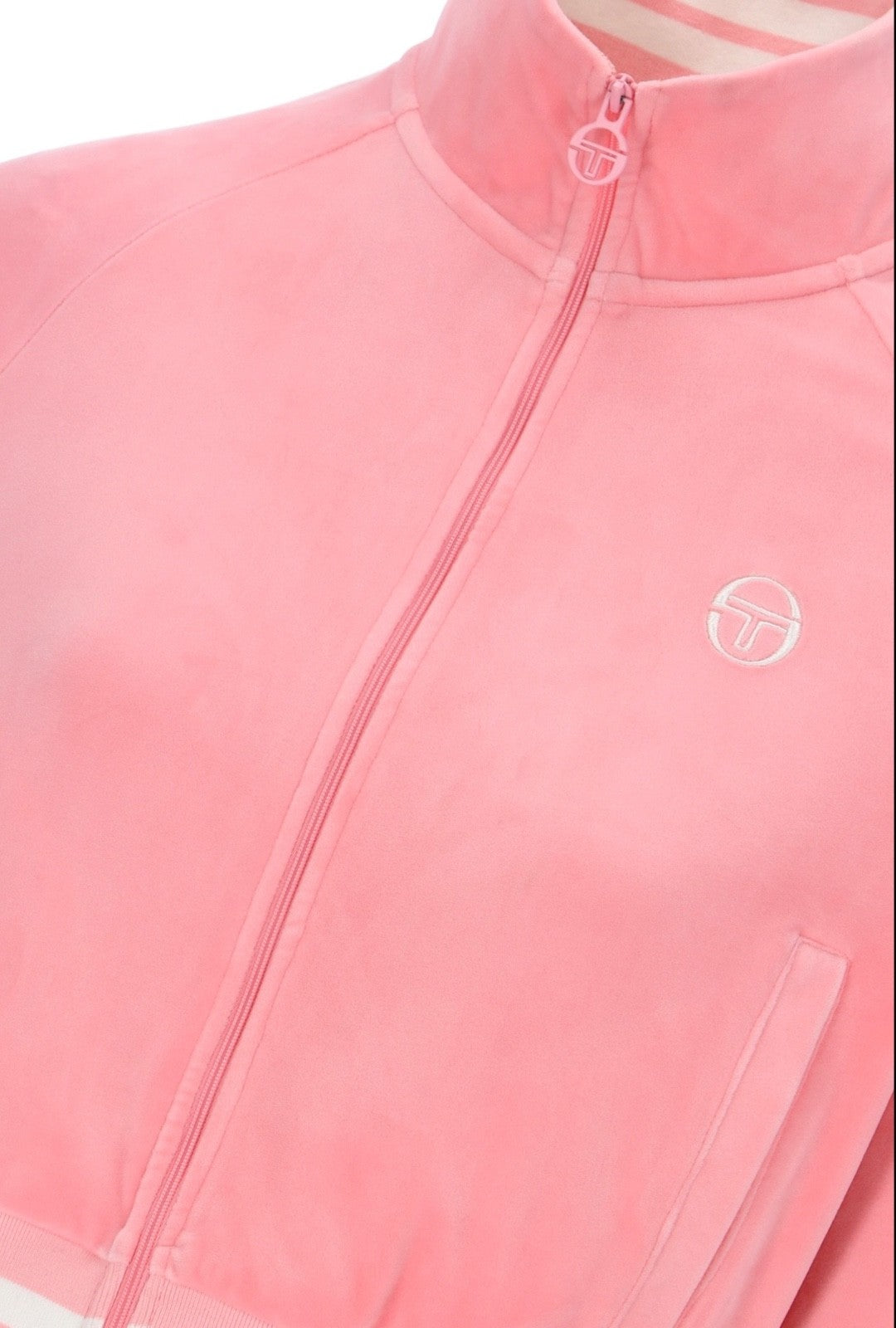Sergio Tacchini Carmella Women’s Luxurious Pink Vekour Track Top