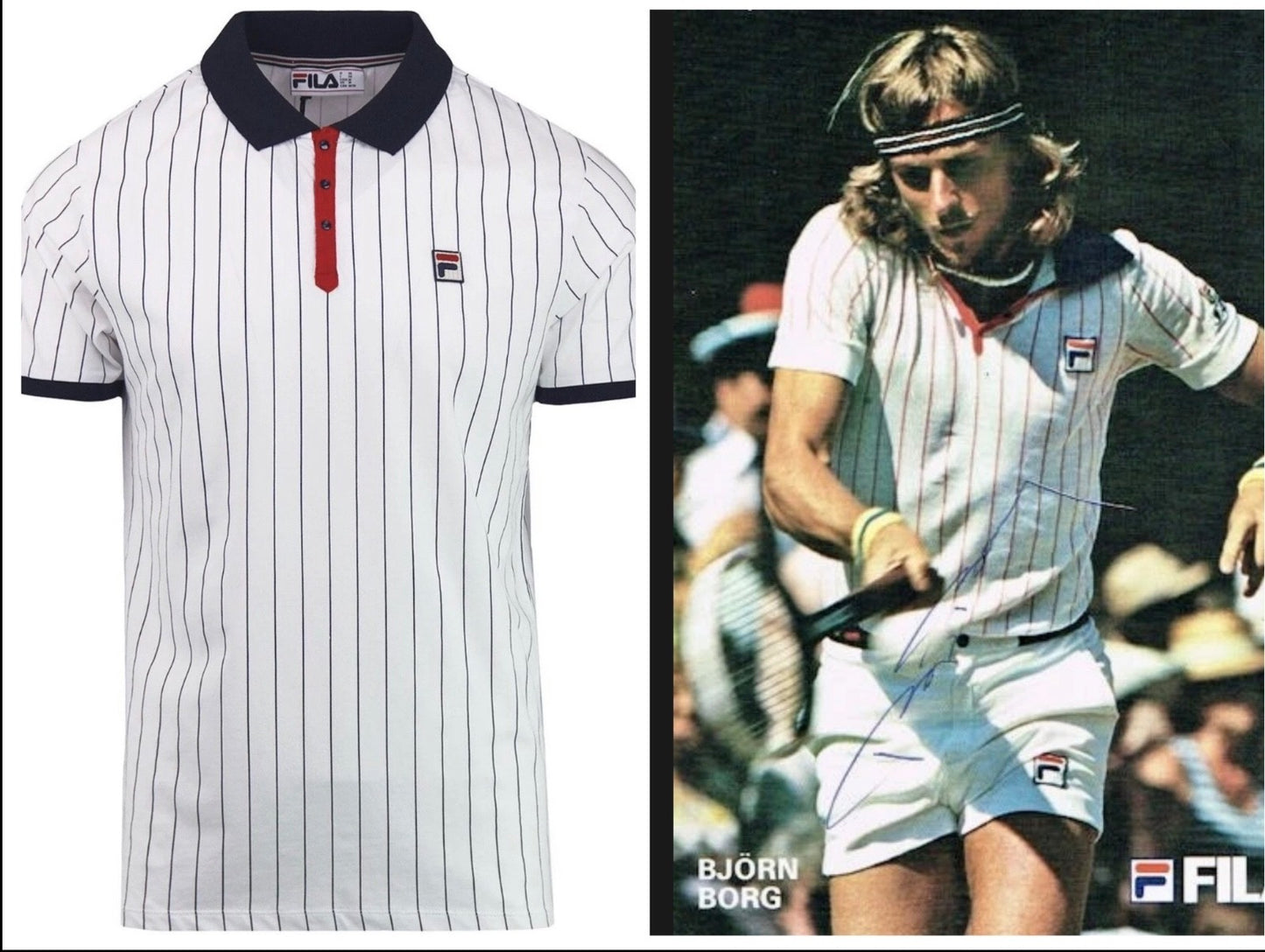 Fila Bjorn Borg BB1 Polo Tennis Shirt - 100% Cotton - Off White - Wimbledon
